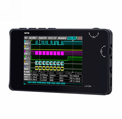 China LA104 Mini DSO Digital Logic Analyzer 2.8 Inch Screen 4 Channels Programmable 100MHz Max Sampling Rate Oscilloscope supplier