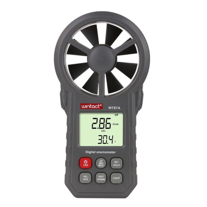 WT87A LCD Digital Anemometer thermometer anemometro Wind Speed Air