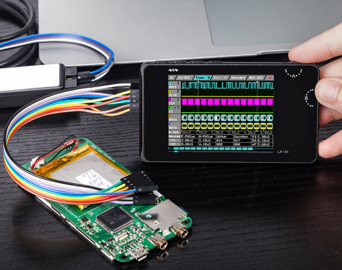 LA104 Mini DSO Digital Logic Analyzer 2.8 Inch Screen 4 Channels