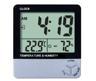 China HTC-1 Temperature and Humidity Meter Clock supplier