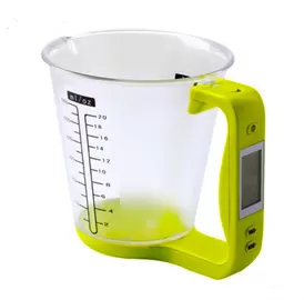 China 1kg/1g Digital LCD display Water/Milk Measuring Cup With Green Handle supplier