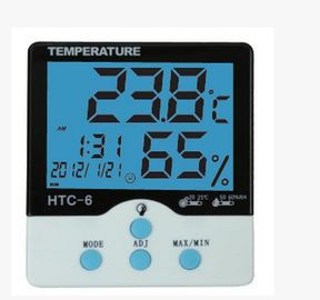 China HTC-6 LCD display temperature and humidity meter clock supplier