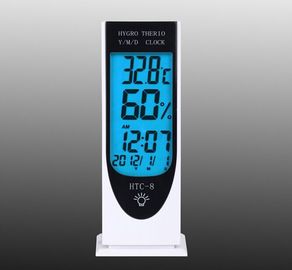 China HTC-8 LCD display temperature and humidity meter clock supplier
