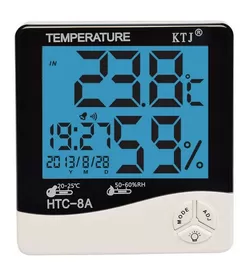 China HTC-8A LCD display temperature and humidity meter clock supplier