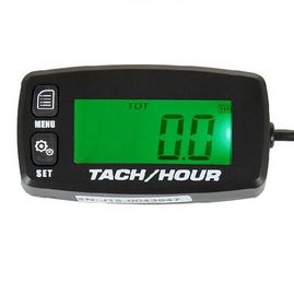 China HM032R Green Backlight Digital Re-settable Inductive Tach Hour Meter  For Motorcycle ATV Snowmobile Generator Mower supplier