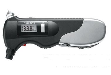 China Multifunctional 2-150 PSI Digital Tire Pressure Gauge With Escape Safety Hammer And LED Flashlight supplier