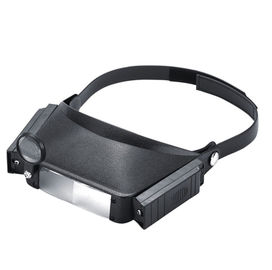 China MG81007 Portable 2 LED 1.5x 3x 6.5x 8x Helmet Magnifier Glass,Headset Magnifying Glass supplier