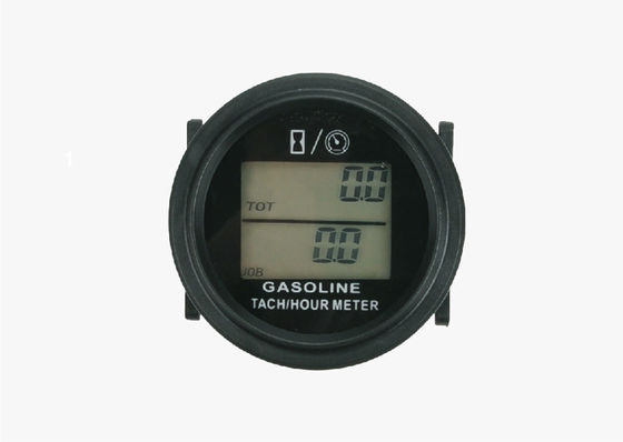 China HM005L Round LCD White Back-light Gasoline Inductive Tachometer Hour Meter with Tachometer supplier