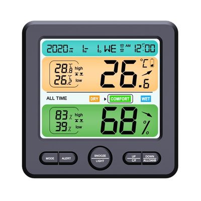 China TS-6211 LCD Display Wall-Mounted Desktop Indoor High-Precision Temperature And Humidity Meter Household Electronic Alarm supplier