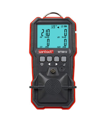 China WT8812 4 In 1 Multi-Gas Monitor Oxygen O2 Hydrogen Sulfide Carbon Monoxide CO LEL Gas Leakage Analyzer supplier