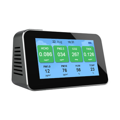 China DM601B LCD Display Screen CO2 Detector PM2.5 PM1.0 PM10 HCHO TVOC AQI Temperature Humidity Meter Air Quality Monitor supplier