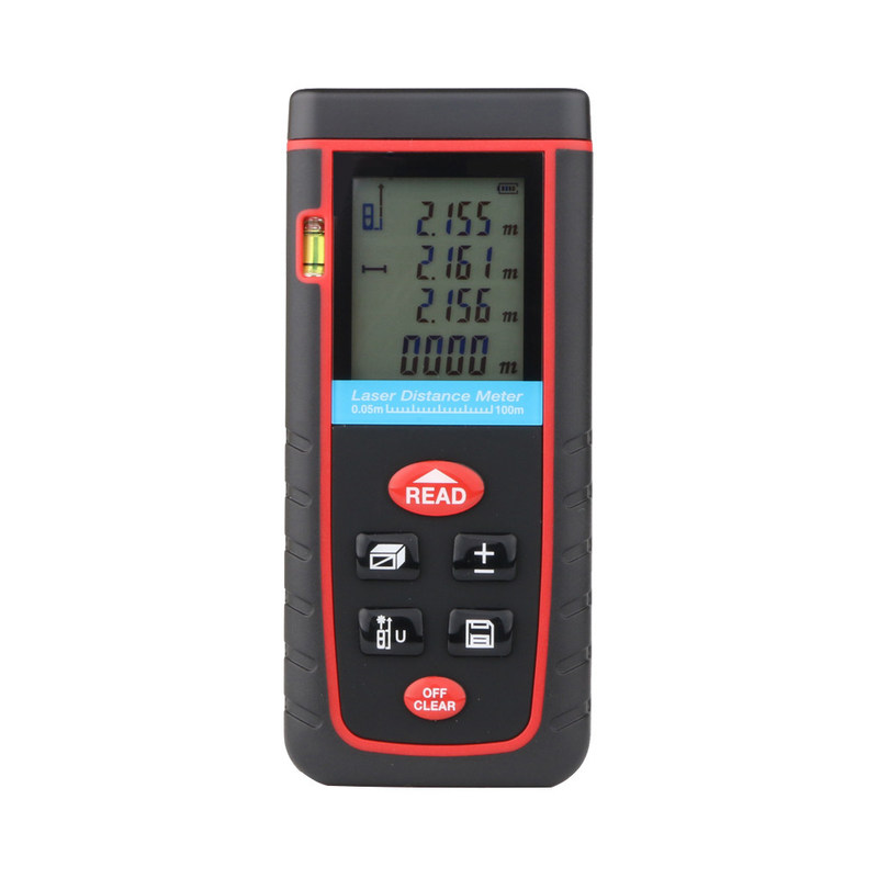 Self Calibration 100m Large LCD Screen 4 Line Display Digital Laser ...