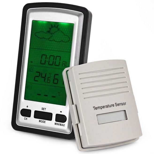 WH1281 Digital Wireless Weather Station with Remote Sensor for Indoor & Outdoor Use