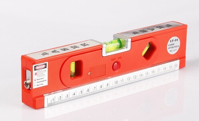 Level Alignment Red Color Multifunction Laser Level with Tape Measure For Alignment And ...