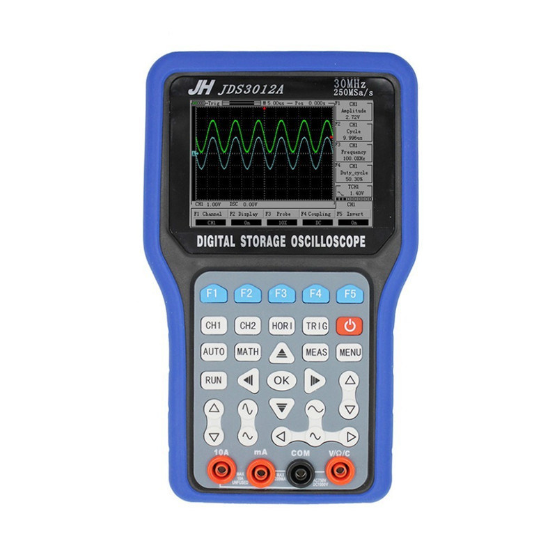 JDS3012A 4.3 Inch 1 Channel 250MS/s Sample Rate Digital USB Oscilloscopes Signal Generator Data