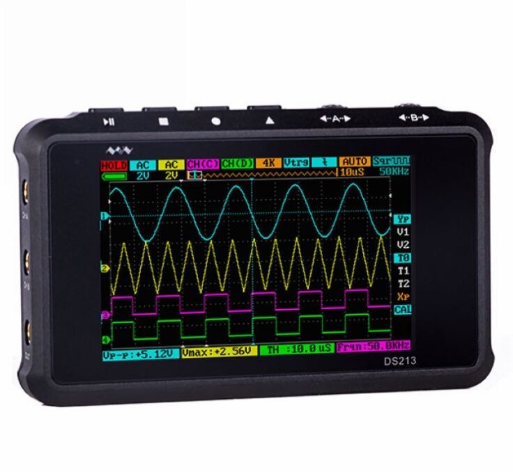 DS213 Mini DSO Pocket Size 100MSa/s Digital Oscilloscope USB Handheld Oscilloscope Kit Analog