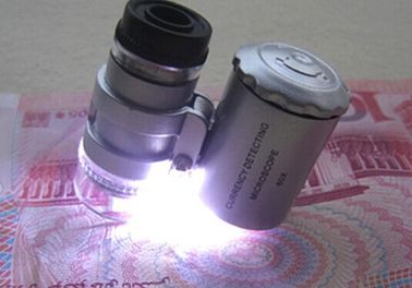 NO.9882 60X Zoom Silver LED Currency Detecting Microscope Micro Lens supplier