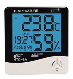 HTC-8A LCD display temperature and humidity meter clock supplier