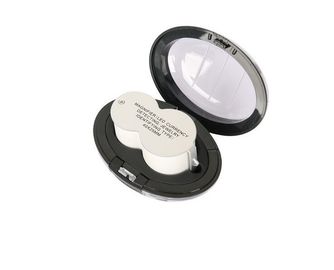 NO.9888 40X  25mm Currency Detecting Silver LED Pocket Loupe supplier