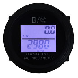 HM005L Round LCD White Back-light Gasoline Inductive Tachometer Hour Meter with Tachometer supplier