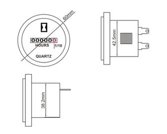 HM009 LCD Display Round Mechanical Hour Meter For Boat, Auto, ATV, UTV, Snowmobile, Lawn Tractors supplier