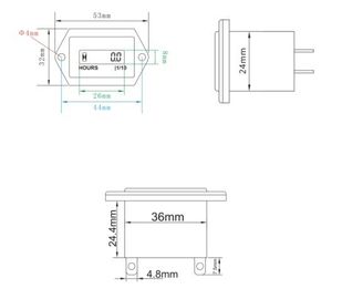 4.5-90V DC/86-230V AC LCD Hour Meter supplier