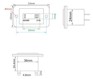 4.5-90V DC/86-230V AC Rectangle LCD Hour Meter supplier