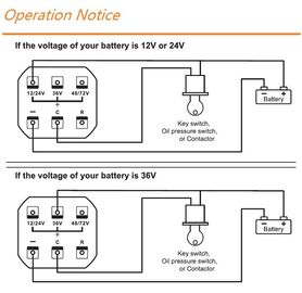 Universal 12/24V, 36V, 48V and 72V Hour Meter and Battery Indicator supplier