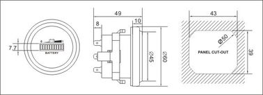 Universal 12/24V, 36V, 48V and 72V Golf Cart Battery indicator supplier