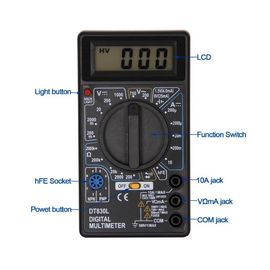 DT830L Small Popular Multimeter With Backlight supplier