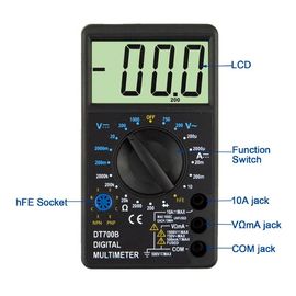 DT700B(CE) Double Fuses Large LCD Disply Screen Digital Multimeter For Beginner supplier