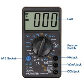 DT700D 50Hz Square Wave Output Large LCD Disply Screen Digital Multimeter For Beginner supplier