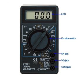 DT831 CE(CAT I) Popular Small Digital Multimeter With Double Fuses For Beginner supplier