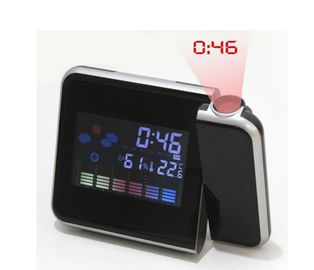 Digital LCD Clock Snooze Alarm Clock Temperature And Humidity Meter Color Display LED Backlight Desktop Clocks Projector supplier