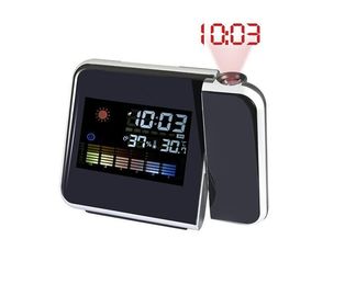 Digital LCD Clock Snooze Alarm Clock Temperature And Humidity Meter Color Display LED Backlight Desktop Clocks Projector supplier