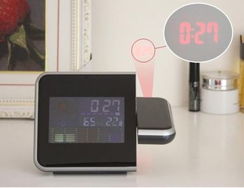 Digital LCD Clock Snooze Alarm Clock Temperature And Humidity Meter Color Display LED Backlight Desktop Clocks Projector supplier