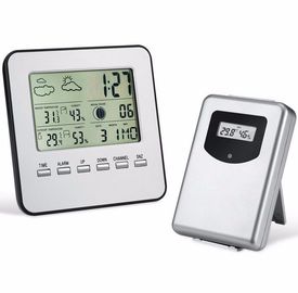 Wireless Weather Station Digital Indoor/Outdoor Thermometer Hygrometer Temperature Humidity Meter Alarm Clock supplier