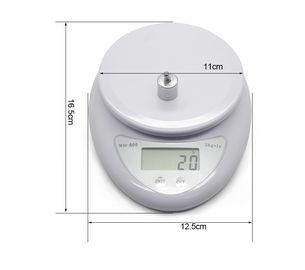 Wh-B05 Electronic Digital Kitchen Food Scale 5kg/1 g, White Nutrition Scales Small Electronic Scales supplier