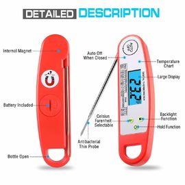 DTH-128 Super Fast Instant Read Meat Thermometer-Waterproof Digital Meat Thermometer with Backlight & Calibration supplier