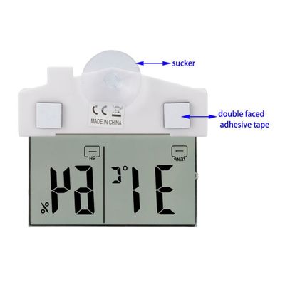 TS-H220 Digital Weather Station Suction Cup Indoor Outdoor Window Thermometer Large LCD Window Thermometer Hydrometer supplier