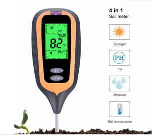 New 4 IN 1 Digital Soil Moisture Meter PH Meter Temperature Sunlight Tester for Garden Farm Lawn Plant with LCD Display supplier