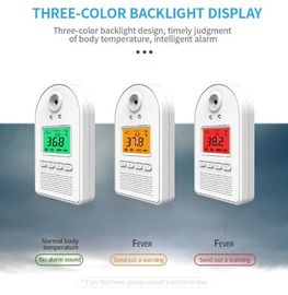 K5 Handsfree Wall Mounted LCD Display Non-Contact Infrared Forehead Body Thermometer  With Multi-Language Brodcast supplier