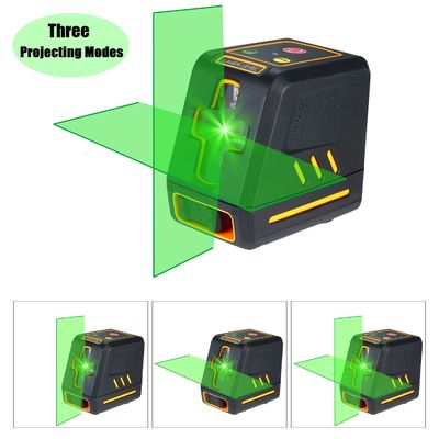 T08 Horizontal and Vertical Cross Line Self Leveler Auto-Leveling Adjustable Brightness Green Laser Level Meter supplier