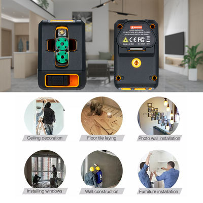 T08 Horizontal and Vertical Cross Line Self Leveler Auto-Leveling Adjustable Brightness Green Laser Level Meter supplier