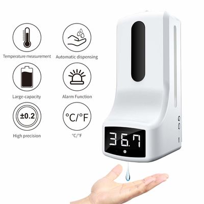 K9 Wall Mounted Thermometer with Hand Soap Dispenser Automatic Temperature Measurement and Disinfection Machine supplier