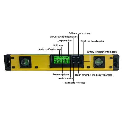 DL400 18 Inch Electric Level IP54 Dust And Waterproof Strong Magnets Spirit Level With 2 Bubbles supplier