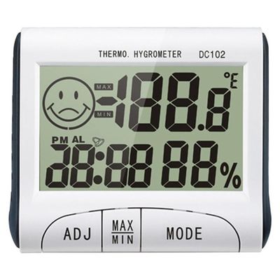 DC102 Mini LCD Digital Indoor Thermometer Hygrometer Temperature Humidity Meter Clock Desk  With Magnetic Stand supplier