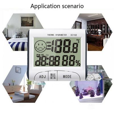 DC102 Mini LCD Digital Indoor Thermometer Hygrometer Temperature Humidity Meter Clock Desk  With Magnetic Stand supplier