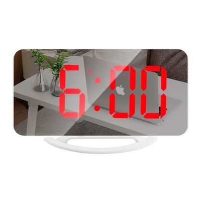 TS-8201 LED Mirror Alarm Clock Digital USB Table Snooze Clocks Wake Up Adjustable Light Electronic Large Display Timer supplier