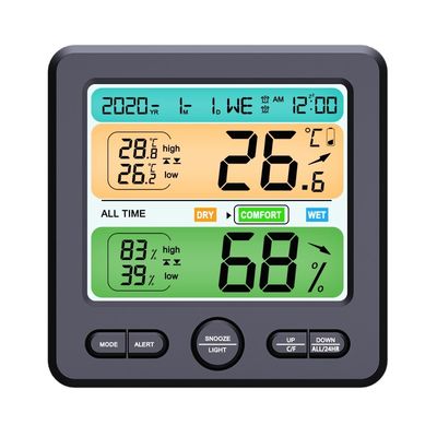 TS-6211 LCD Display Wall-Mounted Desktop Indoor High-Precision Temperature And Humidity Meter Household Electronic Alarm supplier